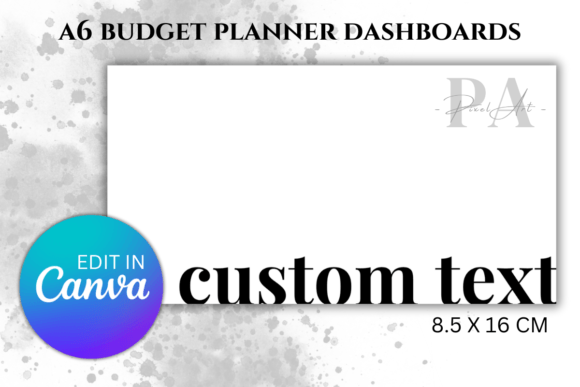 Dashboard Budget Planner Editable Canva