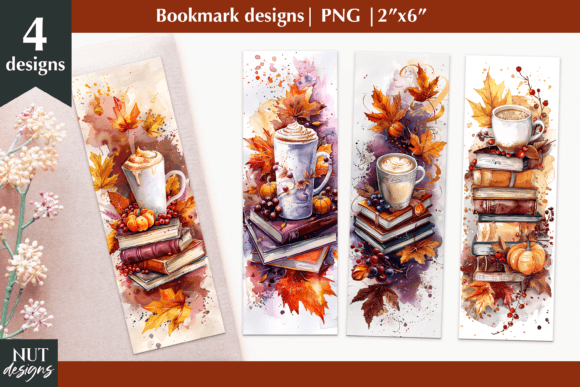 Fall Bookmarks, Pumpkin Spice Latte Book