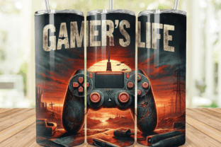 Gamer's Life Controller Tumbler Wrap Graphic by Farook Art · Creative ...