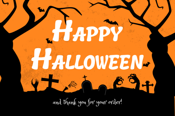 Halloween Spooky Night Font PNG with transparent background - Preview 4