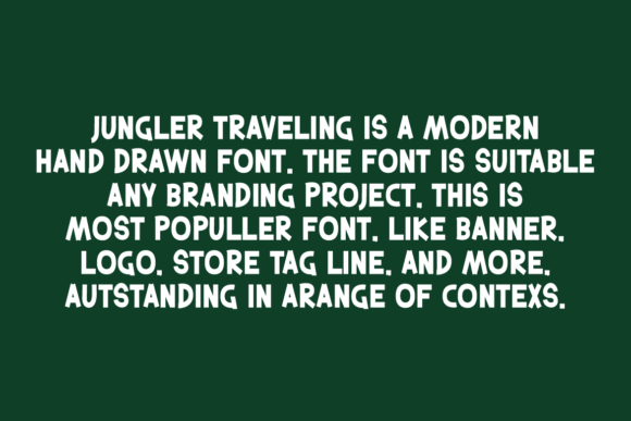 Jungler Traveling Font font preview - 3