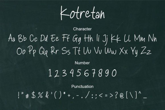 Kotretan Font PNG with transparent background - Preview 2