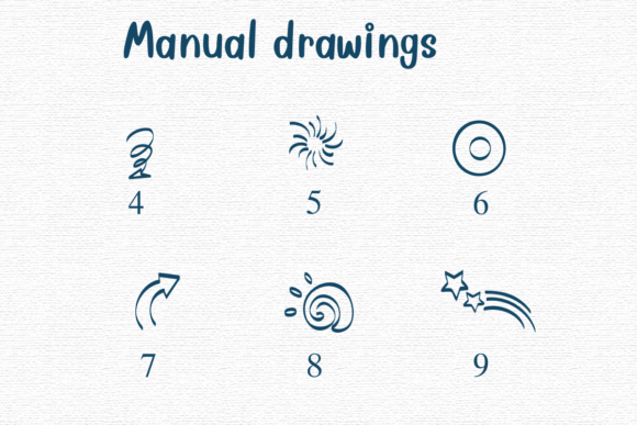 Manual Drawings Font PNG with transparent background - Preview 3