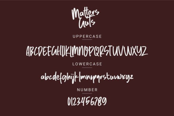 Matters Guts Font Font PNG with transparent background - Preview 1