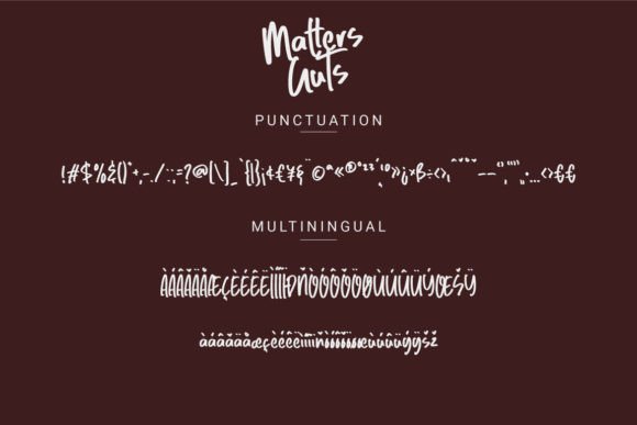 Matters Guts Font Font PNG with transparent background - Preview 2