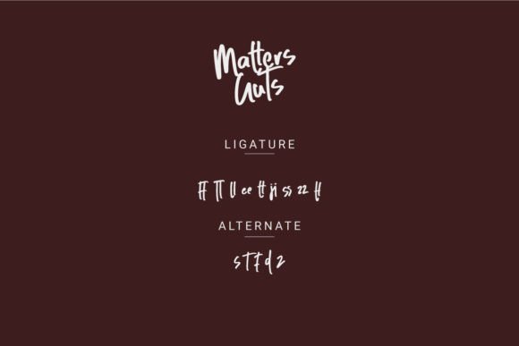Matters Guts Font Font PNG with transparent background - Preview 3