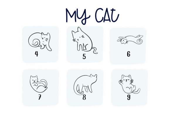 My Cat Font PNG with transparent background - Preview 3