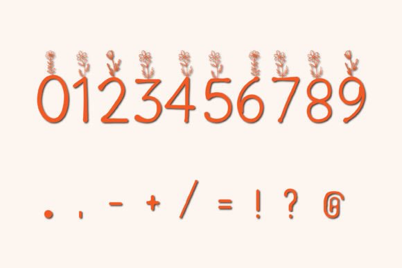 Rb Flower Font PNG with transparent background - Preview 3