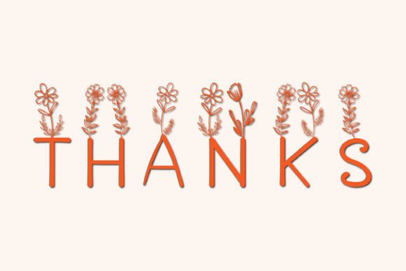 Rb Flower Font PNG with transparent background - Preview 5