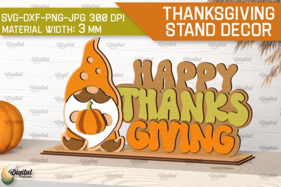 Thanksgiving Decoration Laser Cut Design