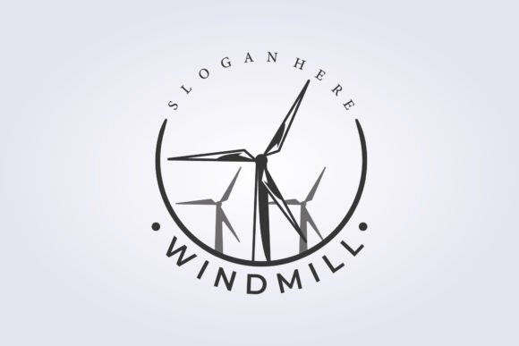 Wind Energy Vintage Logo Badge