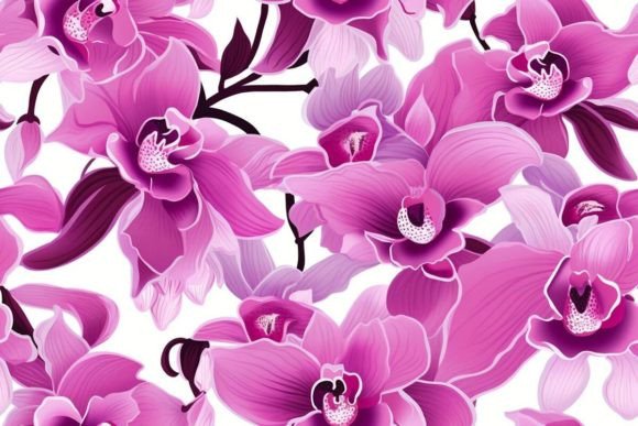 Art Orchid patterns Fashion design