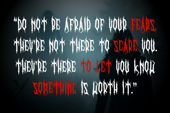 Creepy Broom Font PNG with transparent background - Preview 1