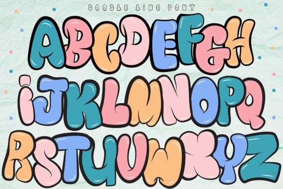 Doodle Line Font - Preview 1