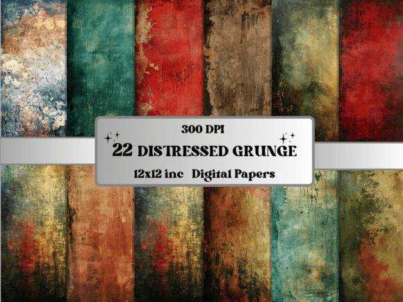 Distressed Grunge Textures Paper Pack