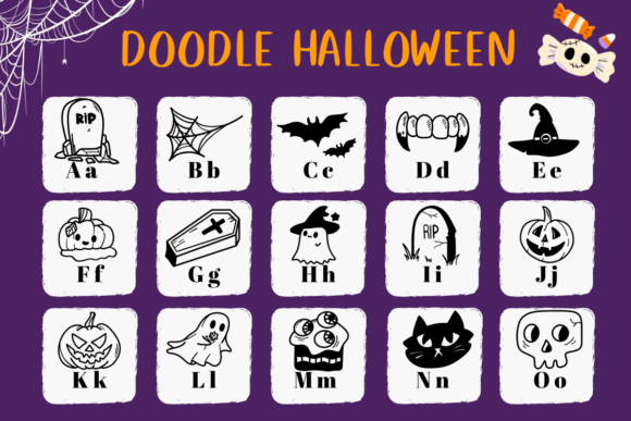 Doodle Halloween Font - Preview 1