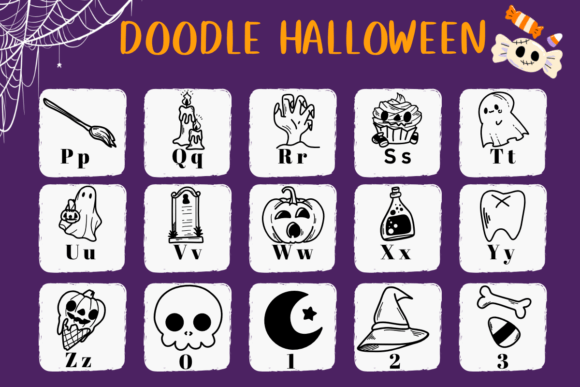 Doodle Halloween Font - Preview 2