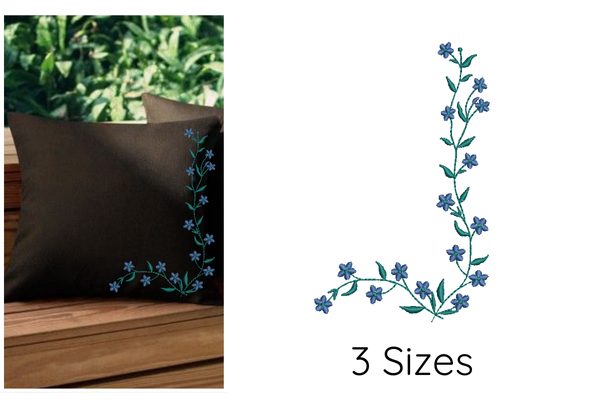 Floral Border Embroidery Design