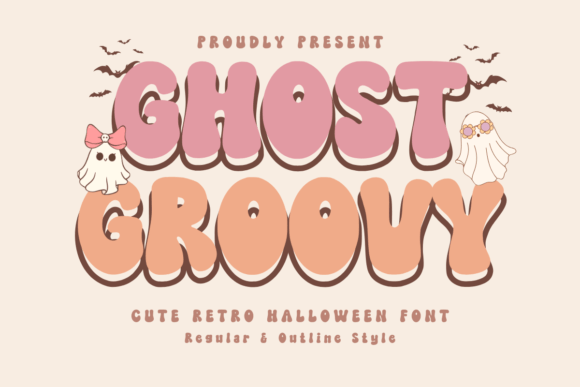 Ghost Groovy Font: Cute Bold Groovy Halloween Display Typeface
