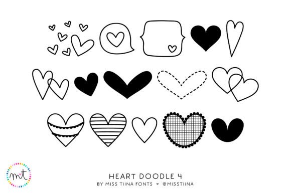 Heart Doodle 4 Font - Preview 1