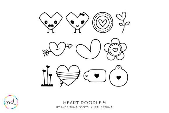 Heart Doodle 4 Font - Preview 2