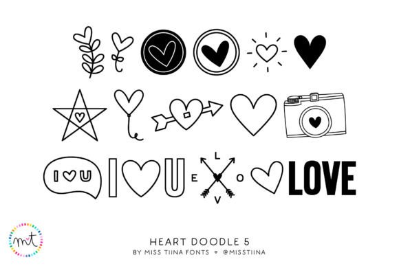 Heart Doodle 5 Font - Preview 1