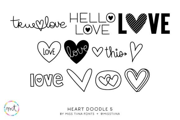 Heart Doodle 5 Font - Preview 2