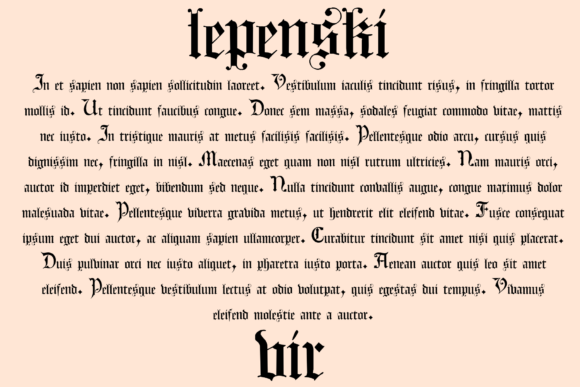 Lepenski Vir Font PNG with transparent background - Preview 2