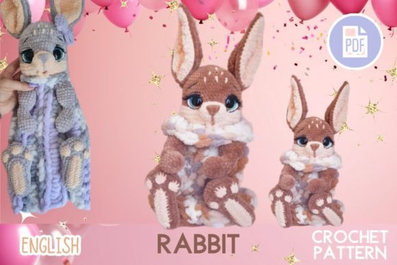 Rabbit Bunny Toy / Crochet / Amigurumi