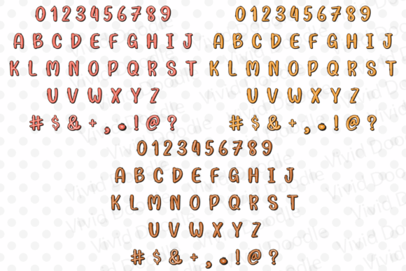 Rainbow in November Font PNG with transparent background - Preview 2