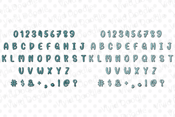 Rainbow in November Font PNG with transparent background - Preview 3