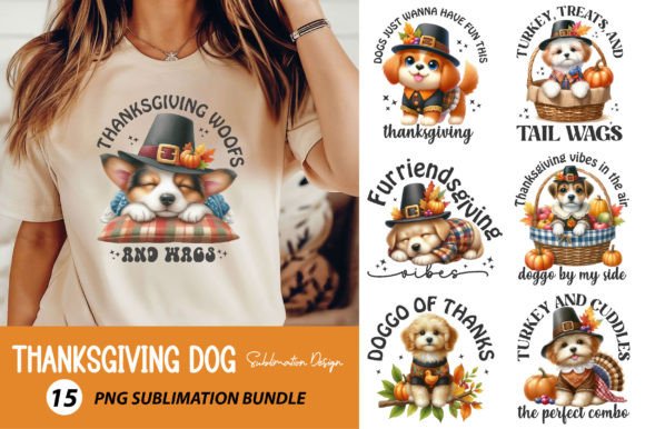 thanksgiving dog sublimation bundle svg png for pet boutique seasonal inventory