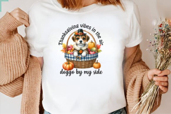 thanksgiving vibes in the air doggo svg HTV design for pet boutique shirts