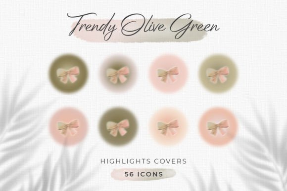 Trendy Olive Green Aura Highlight Covers