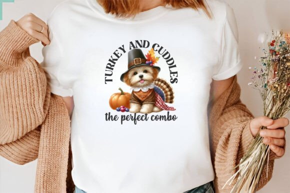 turkey and cuddles the perfect combo svg HTV design for dog bandanas pet boutique