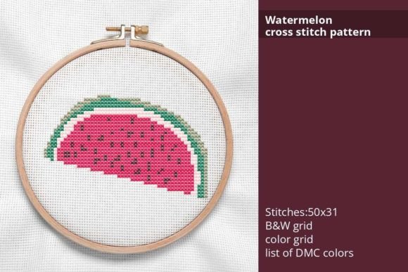 Watermelon Cross Stitch Pattern
