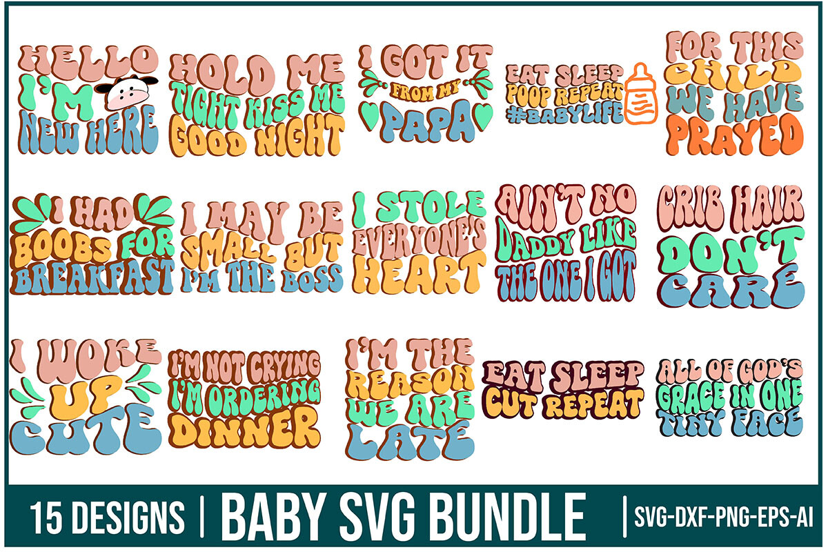 Baby Svg Bundle Graphic by Design shop · Creative Fabrica