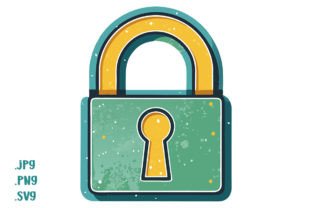 Padlock Graphic by Joanna Redesiuk · Creative Fabrica