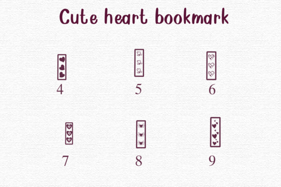 Cute Heart Bookmark Font - Preview 3