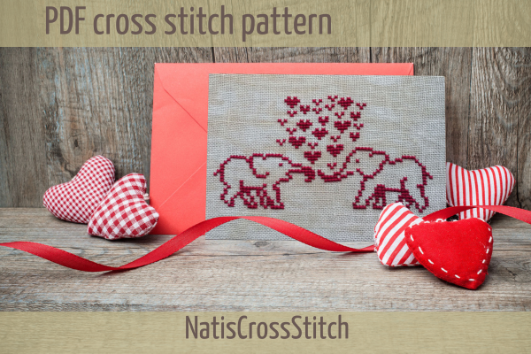 Elephant Cross Stitch Pattern Small
