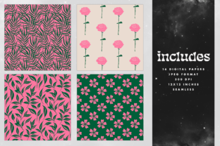 Emerald Blush Digital Paper Set Graphic by BrandiLeaDesigns · Creative ...