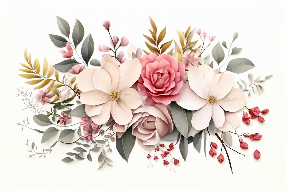 Floral Art Garden-themed Art Graphic by Ranya Art Studio · Creative Fabrica