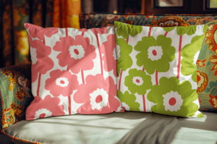 Fresh summer retro flowers pattern