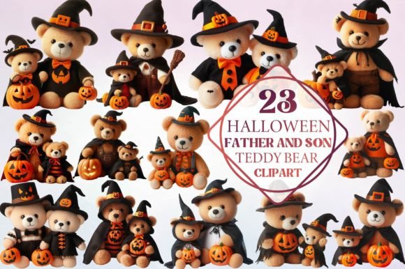 Halloween Father and Son Teddy Bear