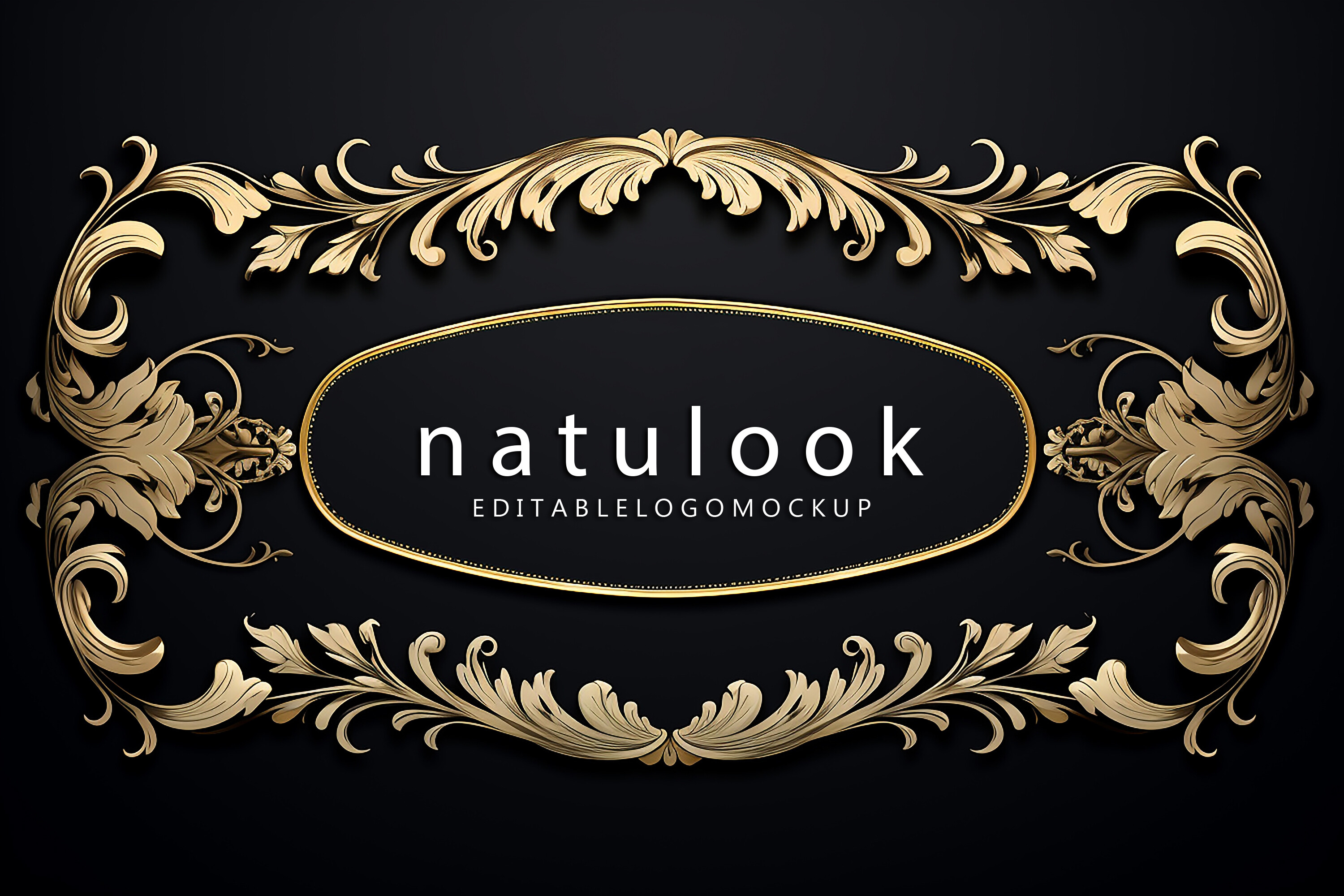 Luxury Frame Logo Mockup Graphic by Motin · Creative Fabrica