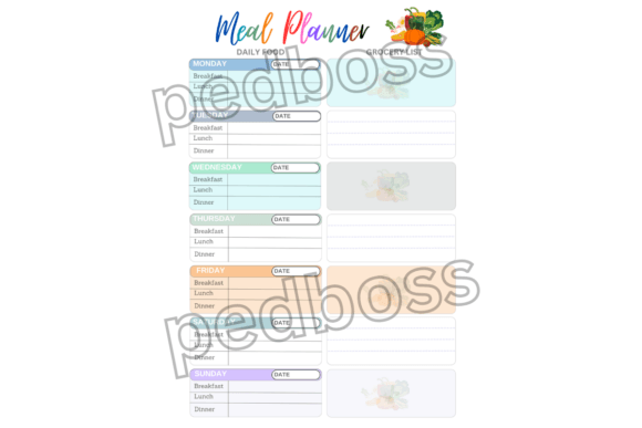Meal Planner Combo (PDF, 8.5x11.7")