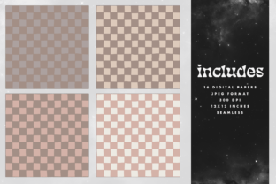 Neutral Grid and Checker Digital Paper Set Graphic by BrandiLeaDesigns ...