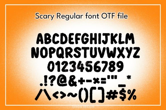 Scary Grunge Font PNG with transparent background - Preview 3