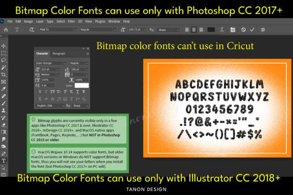 Scary Grunge Font PNG with transparent background - Preview 4