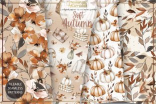 Soft Autumn Seamless Patterns Graphic by gaynor.carradice · Creative ...